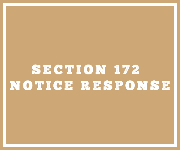 Section 172 Notice Response | Road Traffic Act 1988